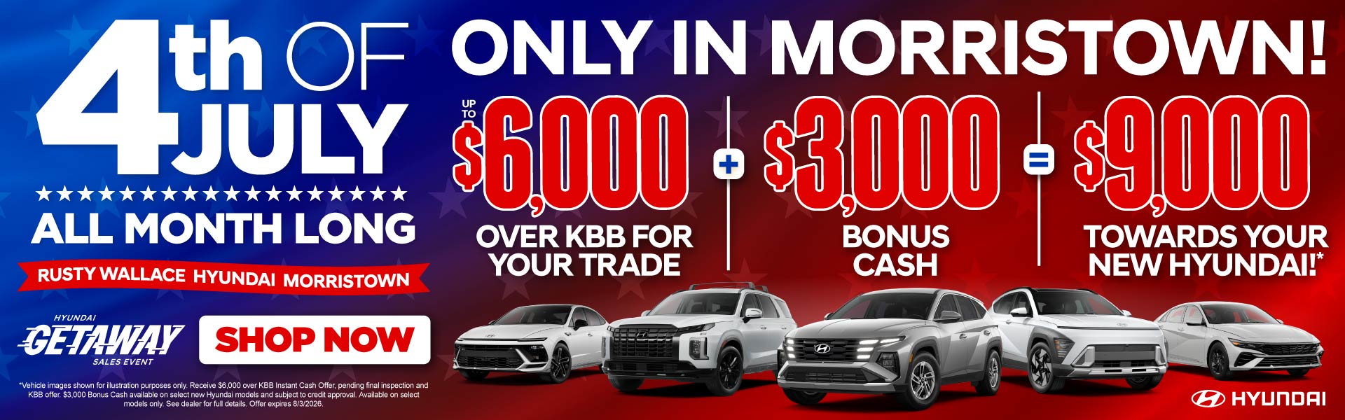 Up to $6,000 Over KBB For Your Trade + $3,000 Bonus Cash = $